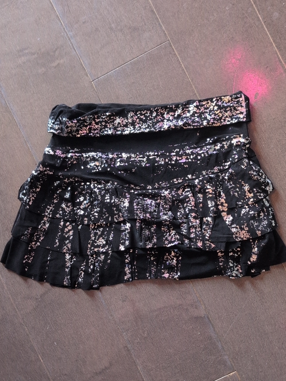 H&M Black & Silver Mini Skirt